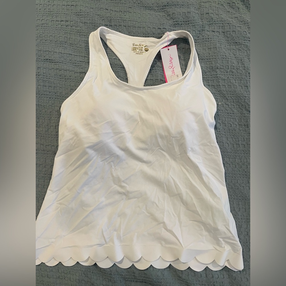 Lily Pulitzer White Luxletic Workout Tank